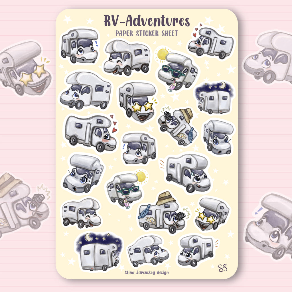 Klistermärkesark -RV-adventures (Husbilar)