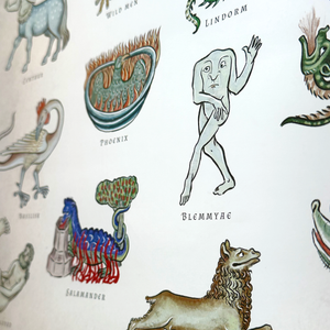 Poster Medieval Mythical Bestiary
