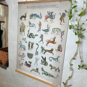 Poster Medieval Mythical Bestiary