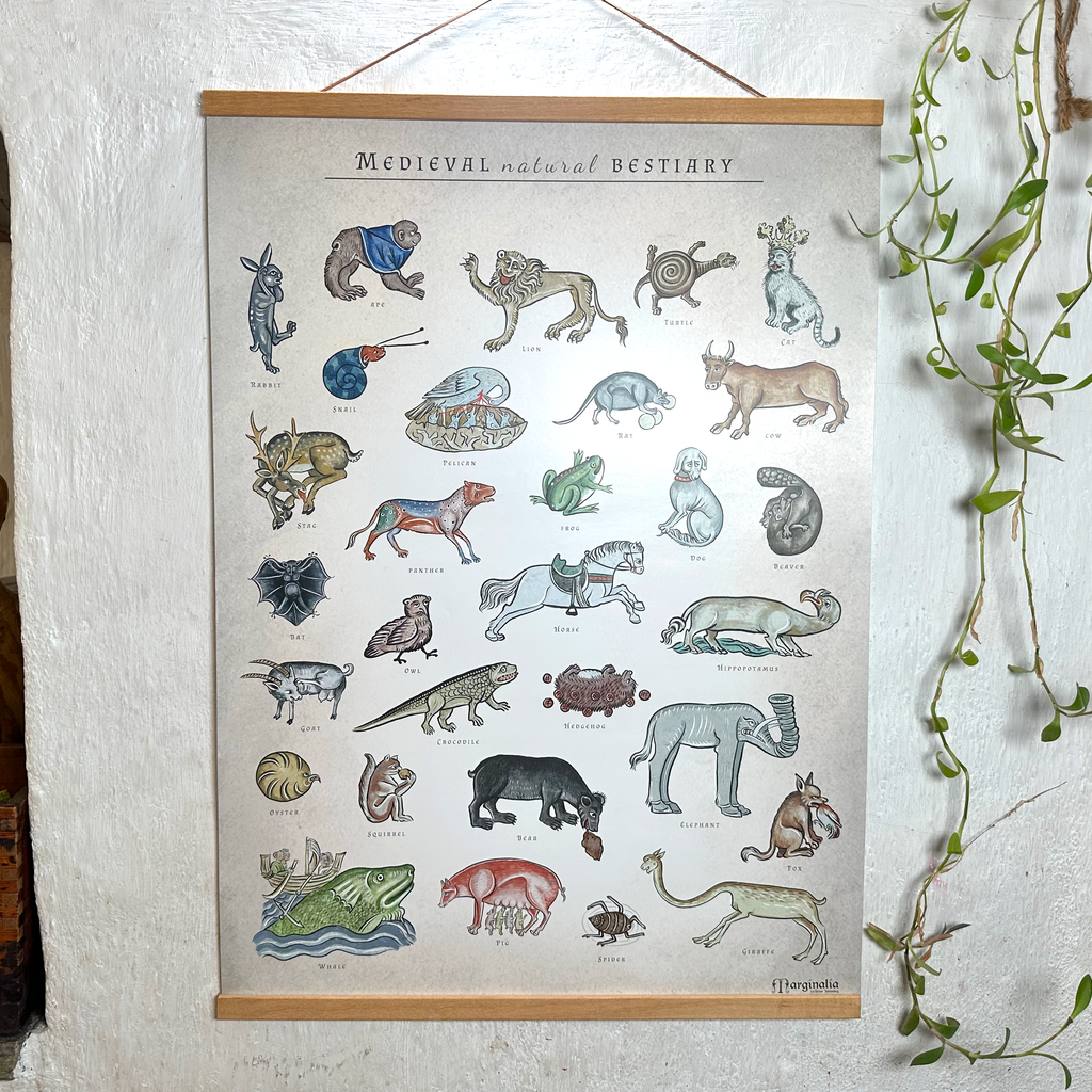 Poster Medieval Natural Bestiary