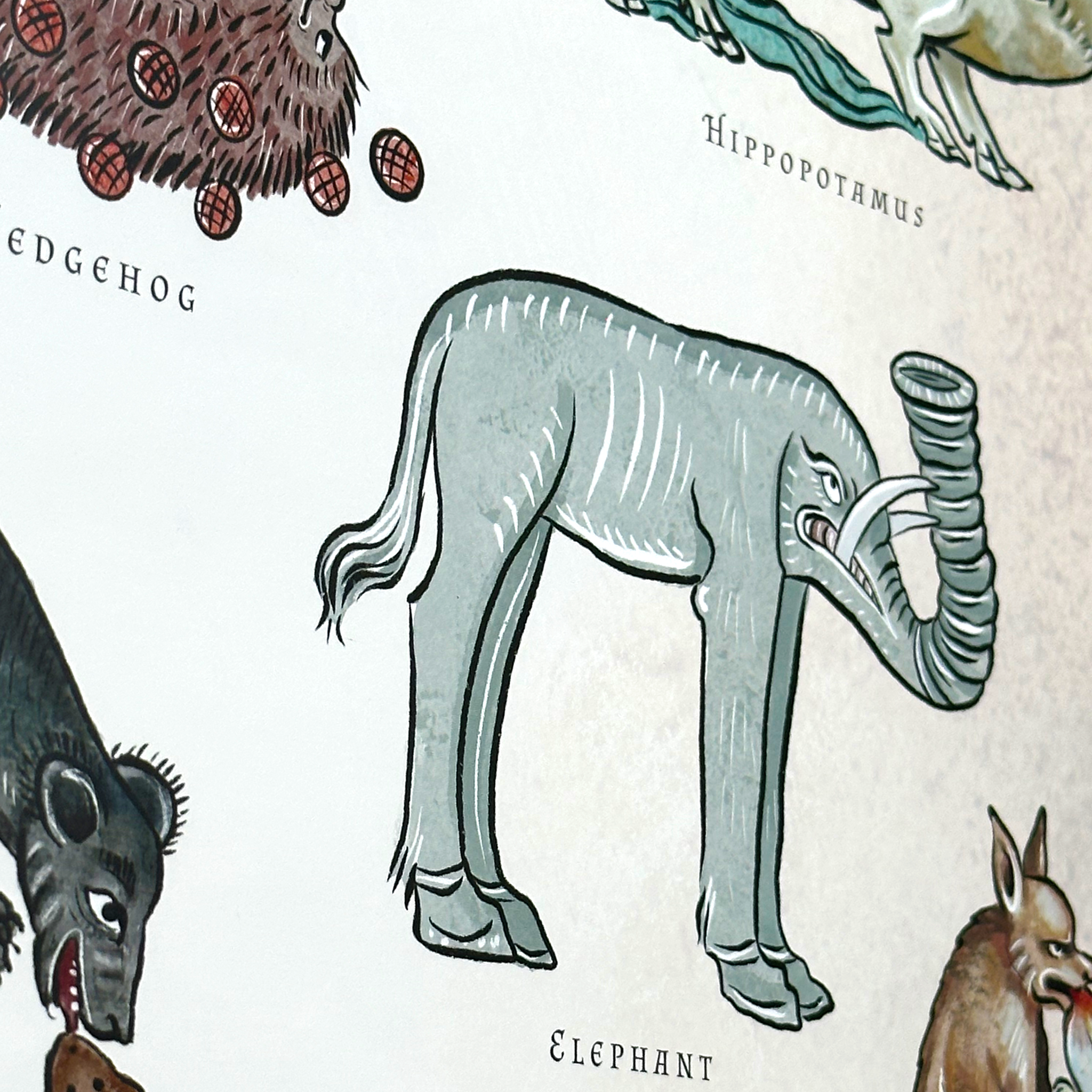 Poster Medieval Natural Bestiary