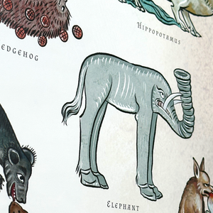 Poster Medieval Natural Bestiary