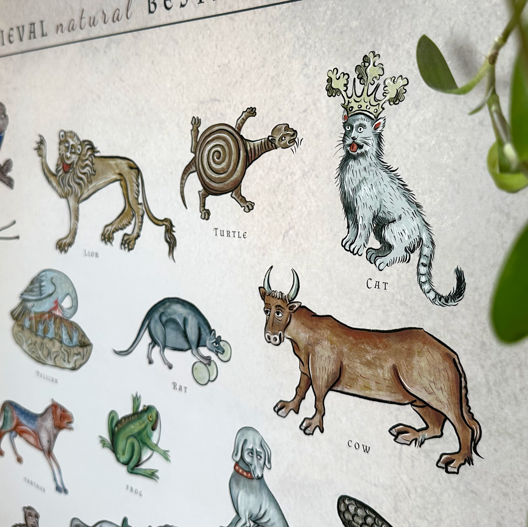 Poster Medieval Natural Bestiary