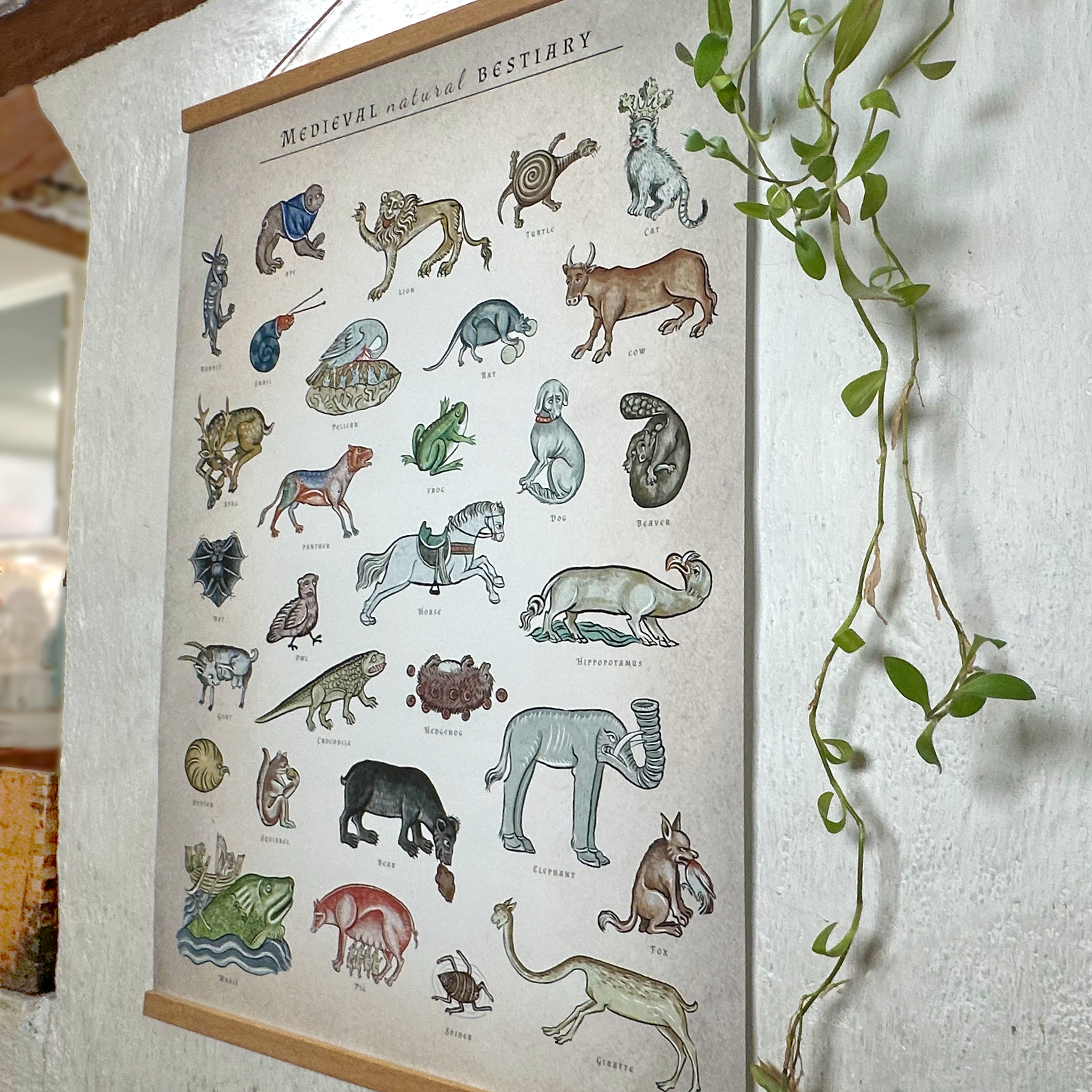 Poster Medieval Natural Bestiary