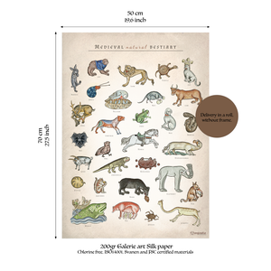 Poster Medieval Natural Bestiary